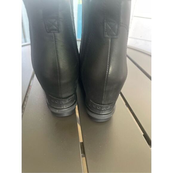 Sorel Joan of Artic Wedge Ankle Boots Red Wine Size 8 - Picture 15 of 16